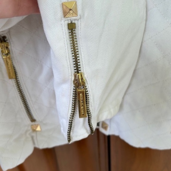 Michael Koss White Denim Jacket, Sz XS - Picture 7 of 9